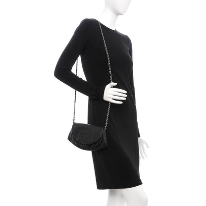 Chanel Caviar Half Moon Wallet On Chain WOC Black 2 of 9