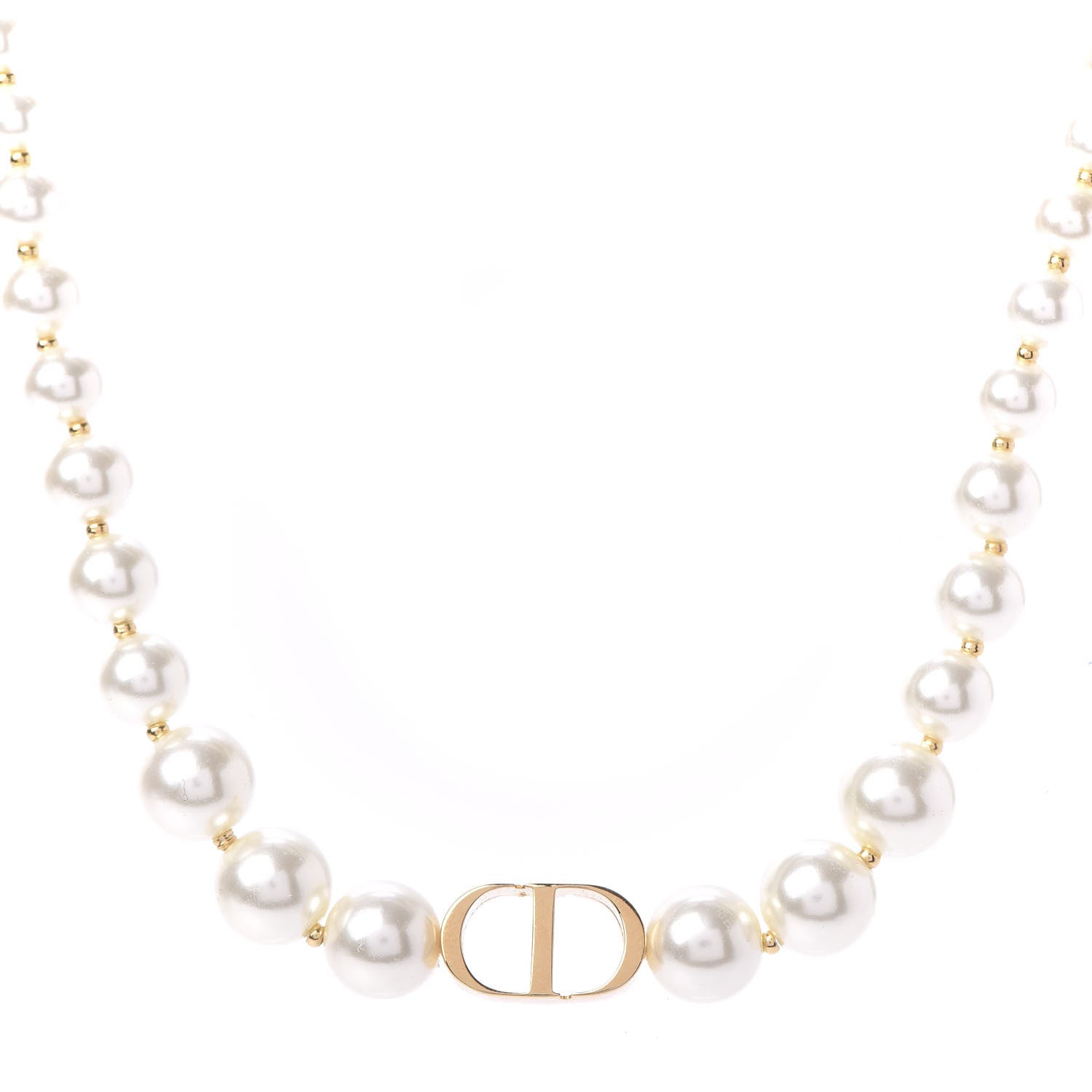 Christian Dior Pearl 30 Montaigne Choker Necklace Gold 1 of 6
