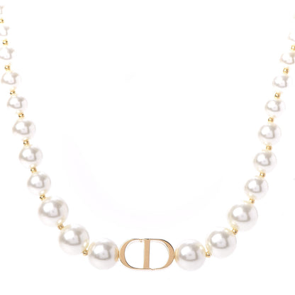 Christian Dior Pearl 30 Montaigne Choker Necklace Gold 1 of 6