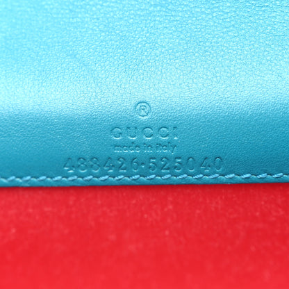 Gucci Velvet Matelasse GG Marmont Mini Bag Pavone Cyan 6 of 9