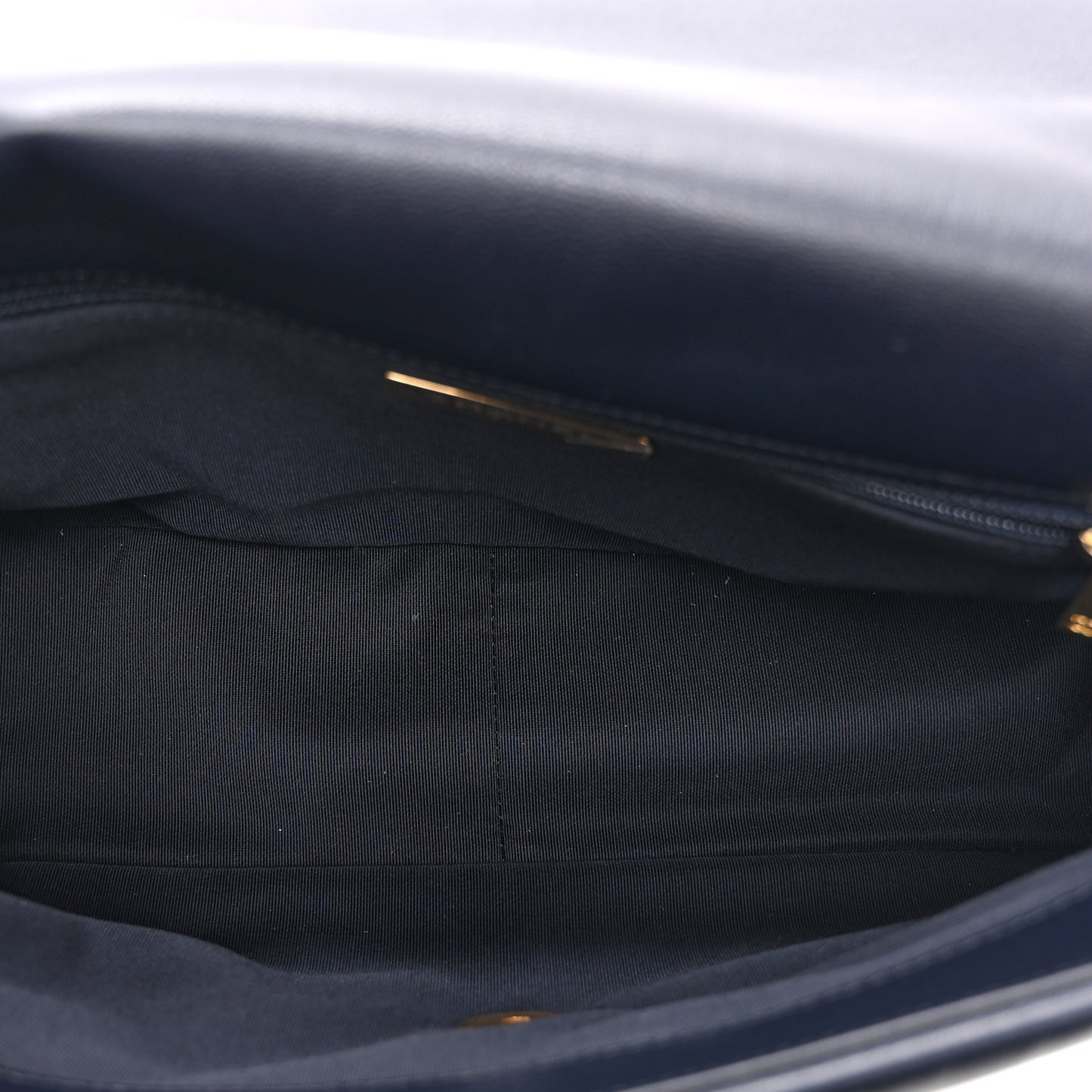 Lambskin Quilted Large Chanel 19 Flap Navy Blue
