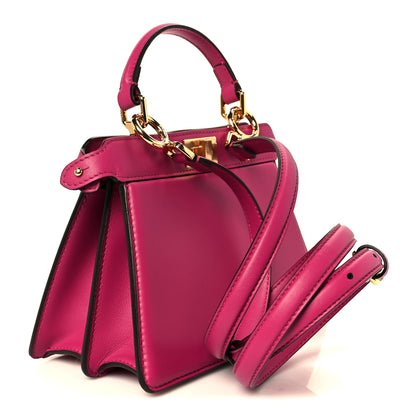 Fendi Shiny Nappa Petite Peekaboo I SEE U Satchel Ciclamino Pilar 3 of 10