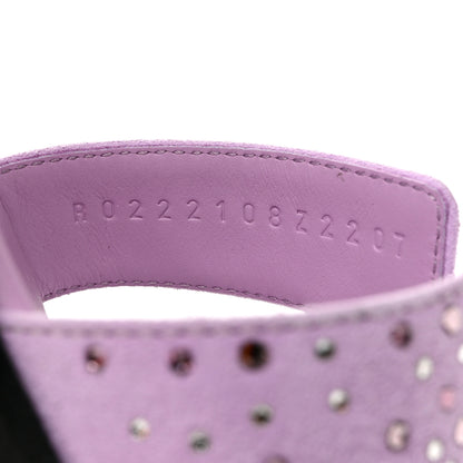 Hermes Suede Goatskin Crystal Oran Sandals 35.5 Violet Amethyste 7 of 9