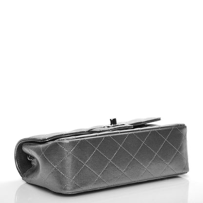 Chanel Metallic Calfskin Quilted Pixel Effect Mini Rectangular Flap Silver 4 of 7