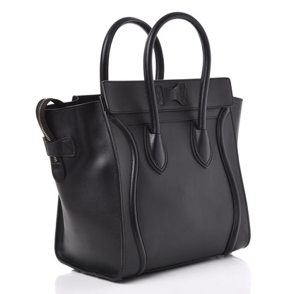 Celine Smooth Calfskin Mini Luggage Black 3 of 12