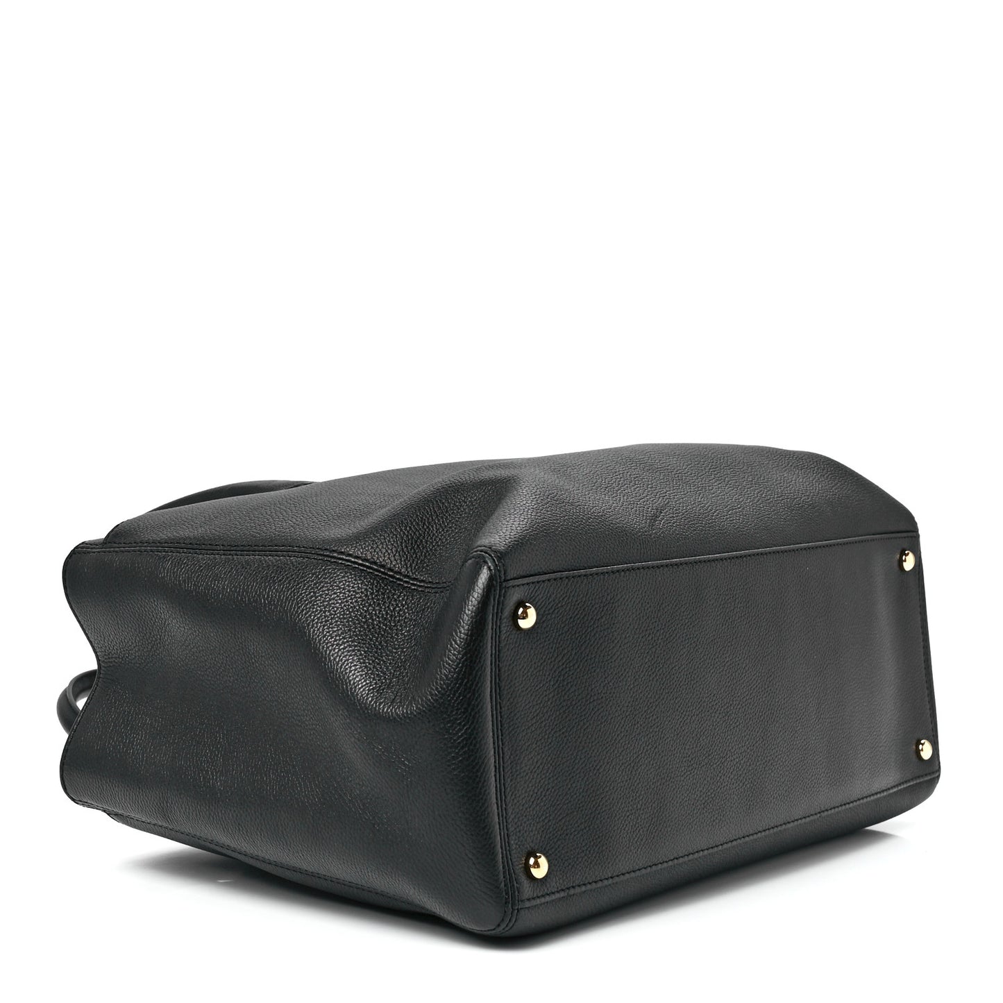 Calfskin Cerf Executive Shopper Tote Black