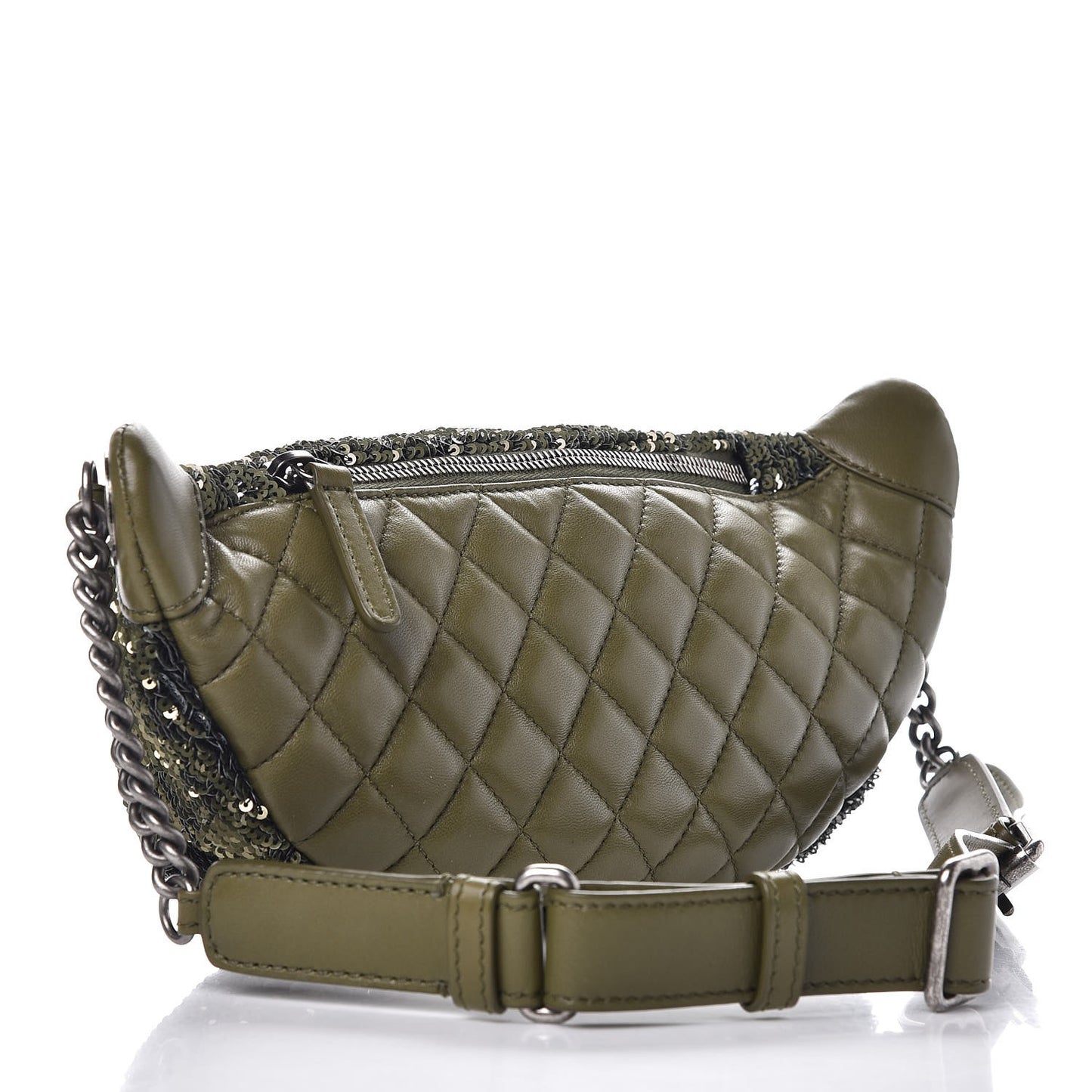 Sequin Coco Cuba Waist Bag Fanny Pack Khaki
