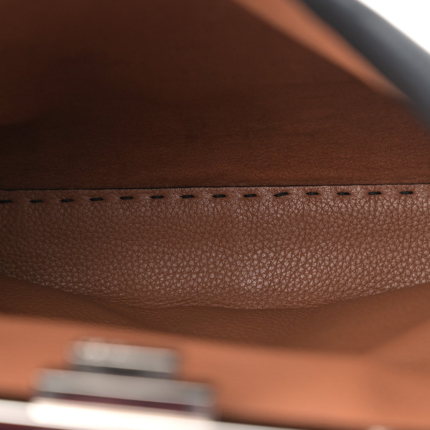 Cuoio Romano Selleria Bi-Color Medium Peekaboo Iconic Satchel Black Mou