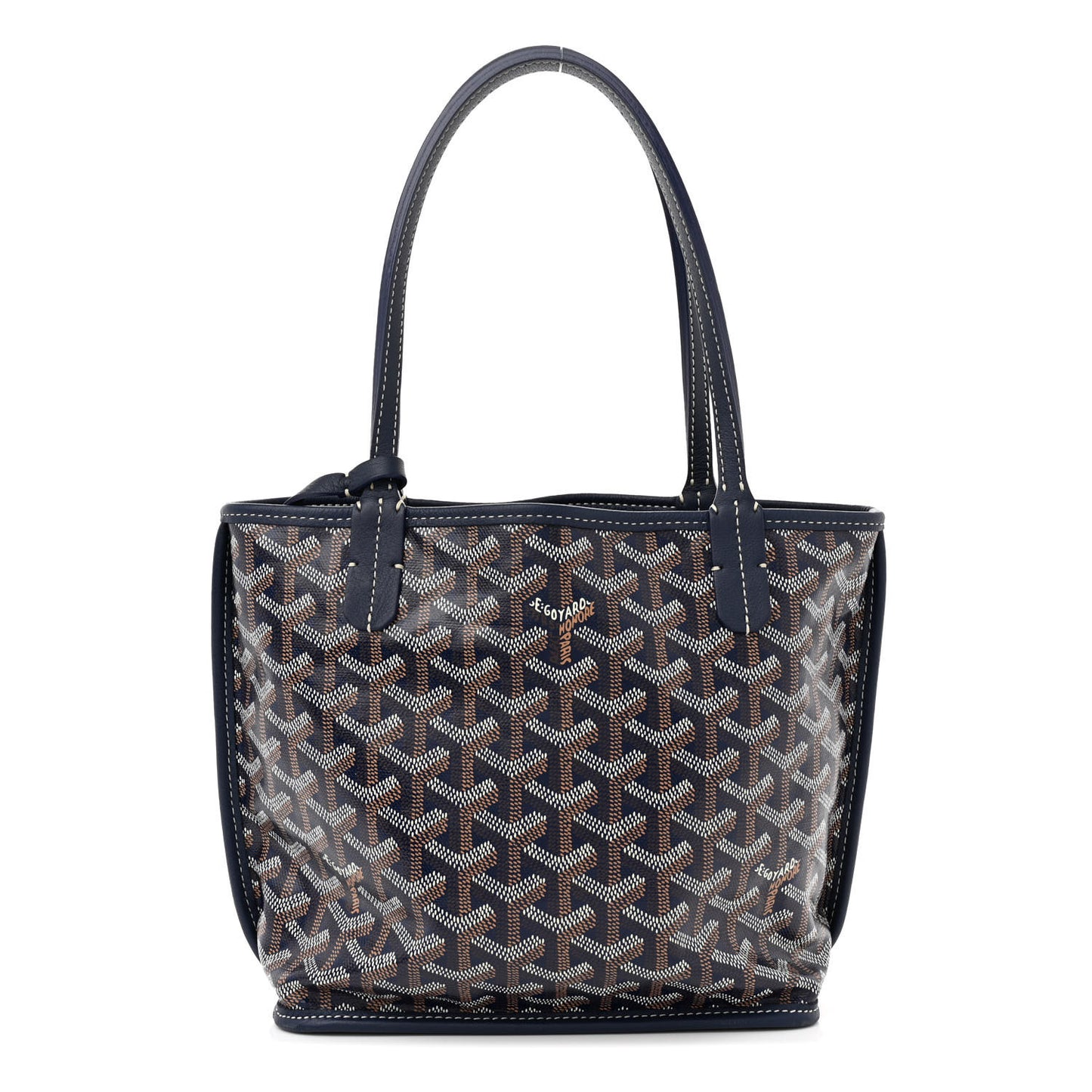 Goyardine Reversible Mini Anjou Navy