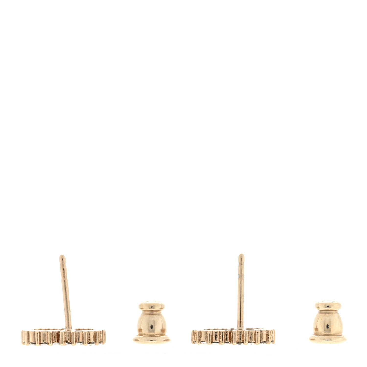Christian Dior Strass Crystal CD Earrings Gold 3 of 4