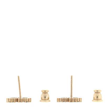Christian Dior Strass Crystal CD Earrings Gold 3 of 4