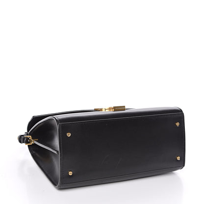 Saint Laurent Smooth Calfskin Medium Classic Monogram Cassandra Top Handle Black Rouge Legion 4 of 9