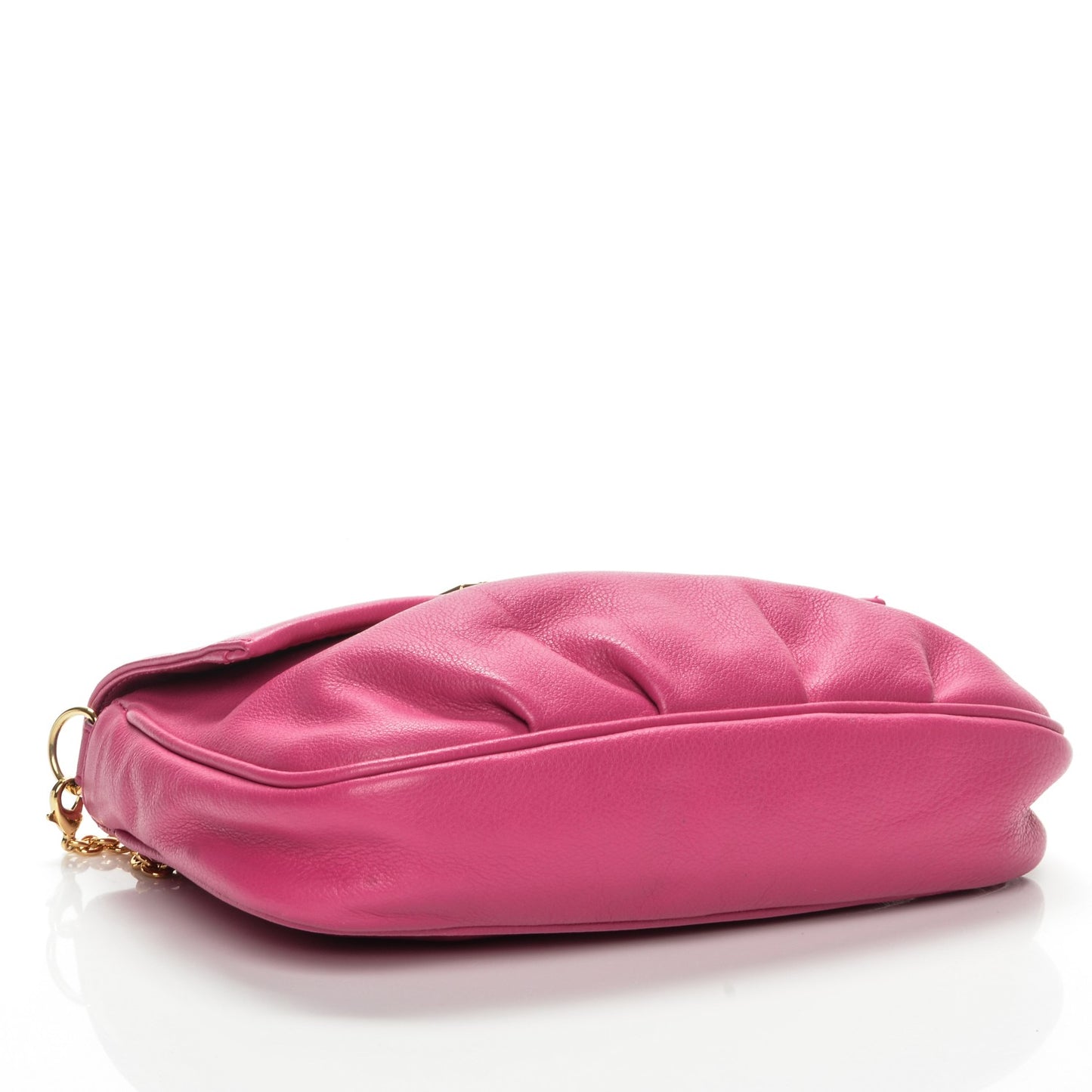 Vitello Flamingo Fendista Pouchette Crossbody Lampone