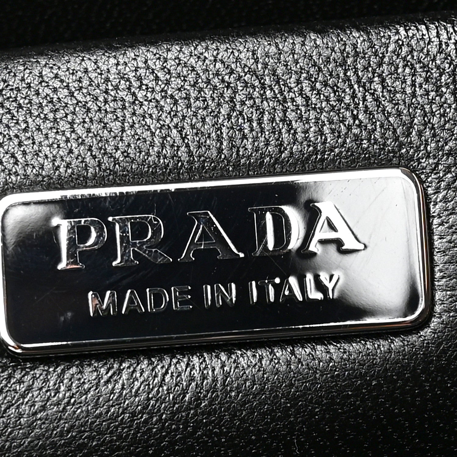 Prada City Calfskin Palm Tree Print Light Frame Bag Black Mare 6 of 9