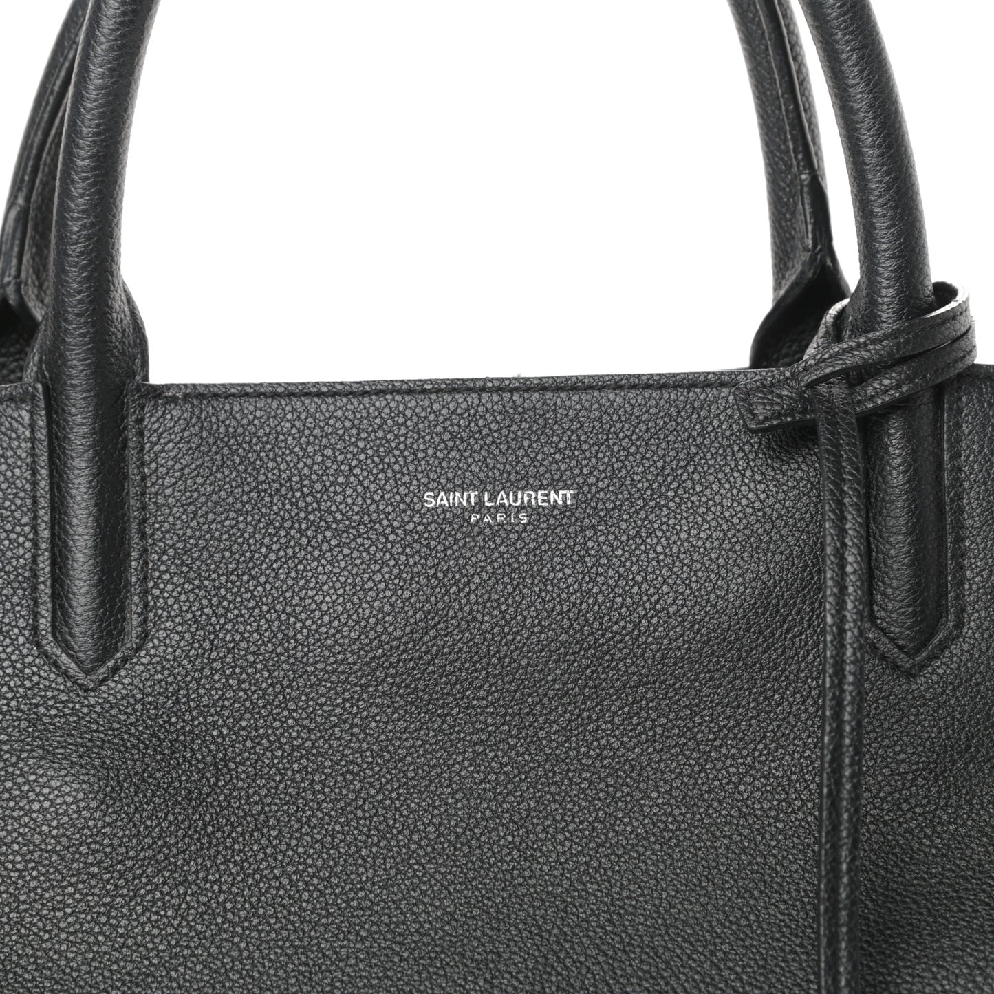 Grained Calfskin Medium Rive Gauche Cabas Black