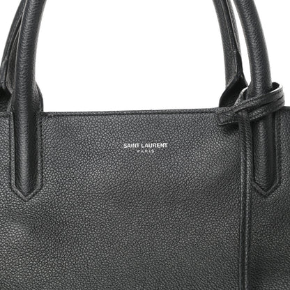 Saint Laurent Grained Calfskin Medium Rive Gauche Cabas Black 9 of 9