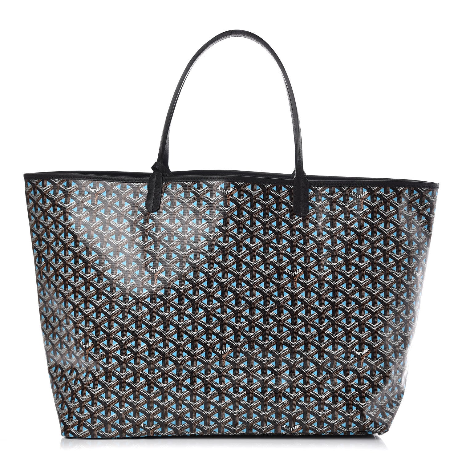 Goyard Goyardine Saint Louis Claire Voie GM Black Blue 3 of 11