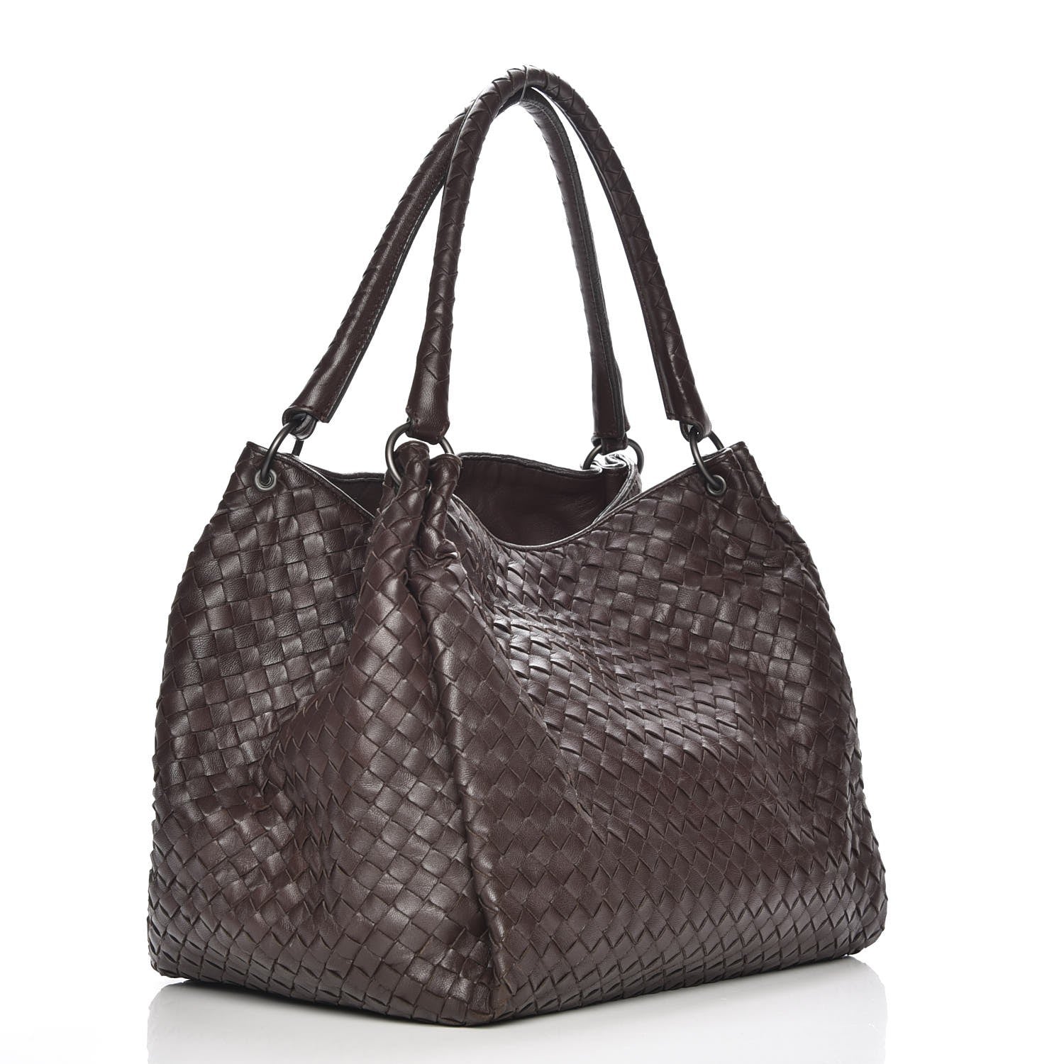 Bottega Veneta Nappa Intrecciato Parachute Bag Ebano 3 of 7