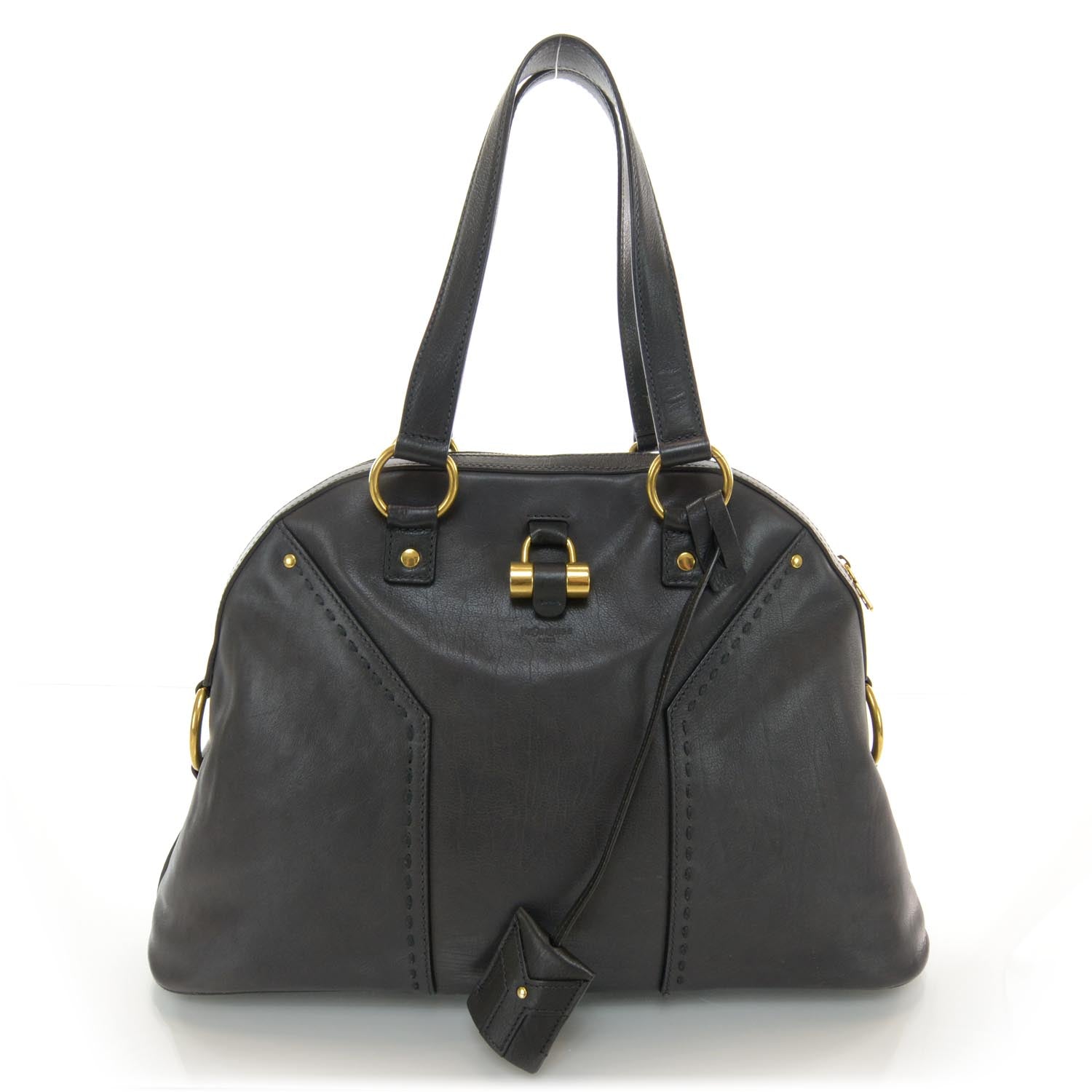 Saint Laurent Leather Large Muse Gray 1 of 7