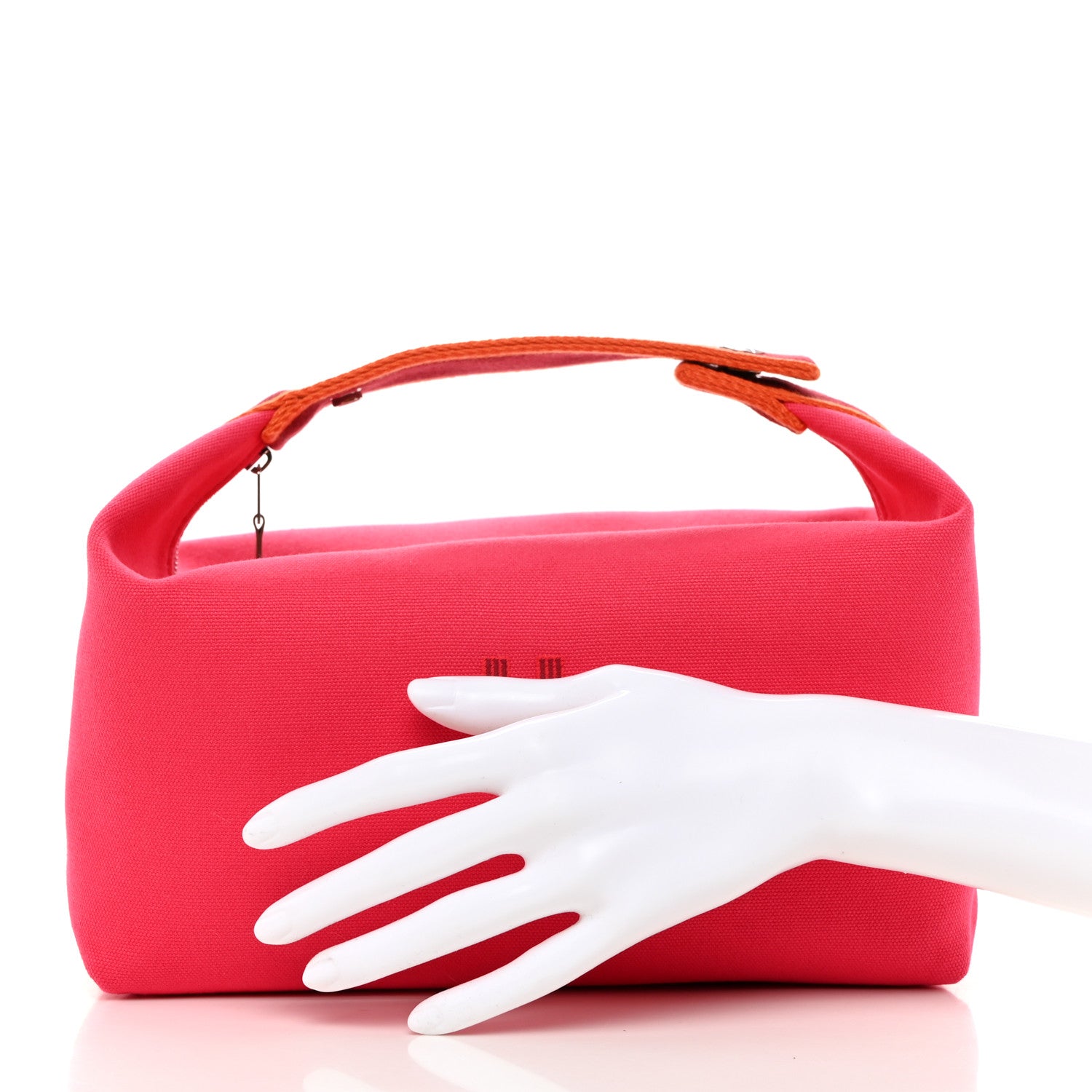 Hermes Canvas Large Bride-A-Brac Pouch Hibiscus 2 of 6