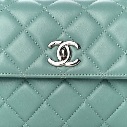 Chanel Lambskin Quilted Small Trendy CC Flap Dual Handle Bag Light Green 7 of 14