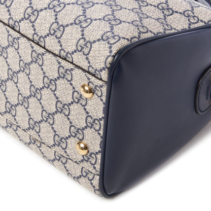 Gucci GG Supreme Monogram Small Boston Beige Blue 4 of 8
