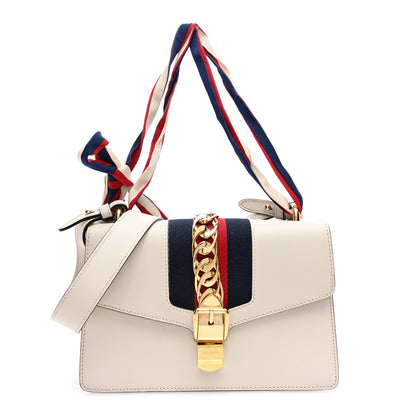 Gucci Calfskin Small Sylvie Shoulder Bag Off White 1 of 10