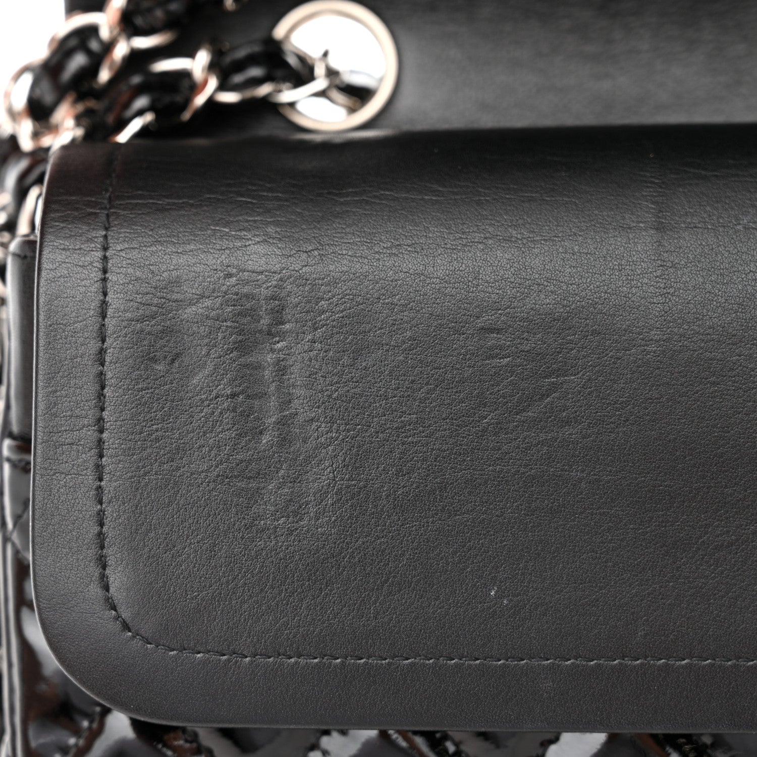 Chanel Patent Quilted Medium Double Flap Black 13 of 13