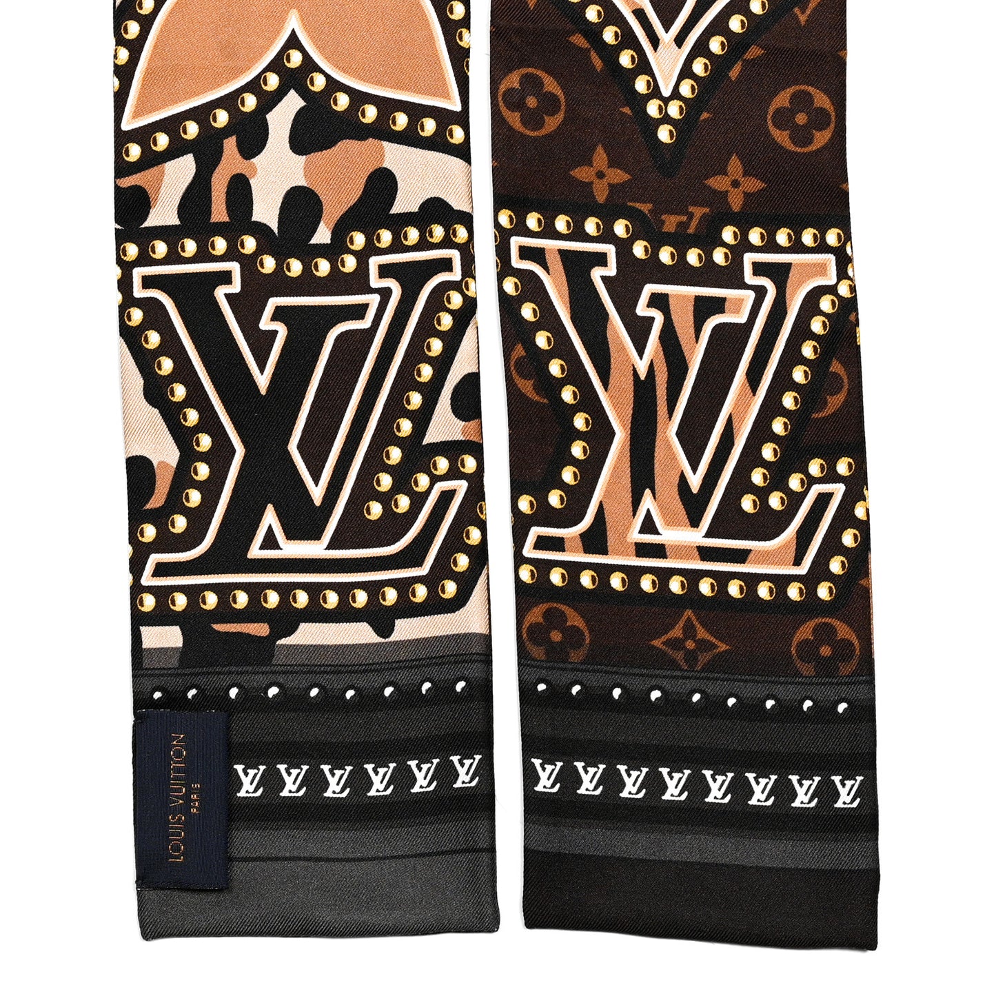 Silk Monogram LV World Bandeau Brown