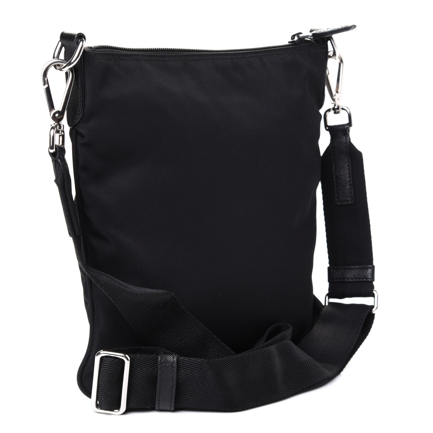 Prada Nylon Saffiano Flat Messenger Bag Black 4 of 8