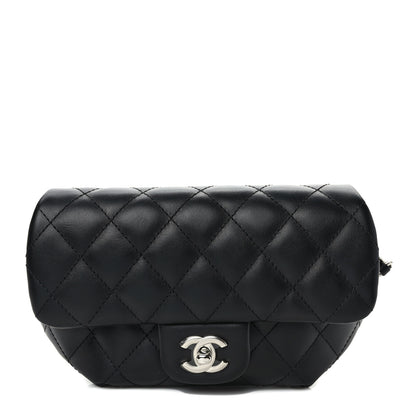 Chanel Calfskin Quilted CC Uniform Flap Belt Bag Black 1 of 9