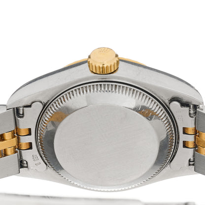 Rolex Stainless Steel 18K Yellow Gold Diamond 26mm Oyster Perpetual Datejust Watch Champagne 69173 4 of 4