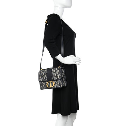 Christian Dior Oblique 30 Montaigne Flap Bag Blue 2 of 9
