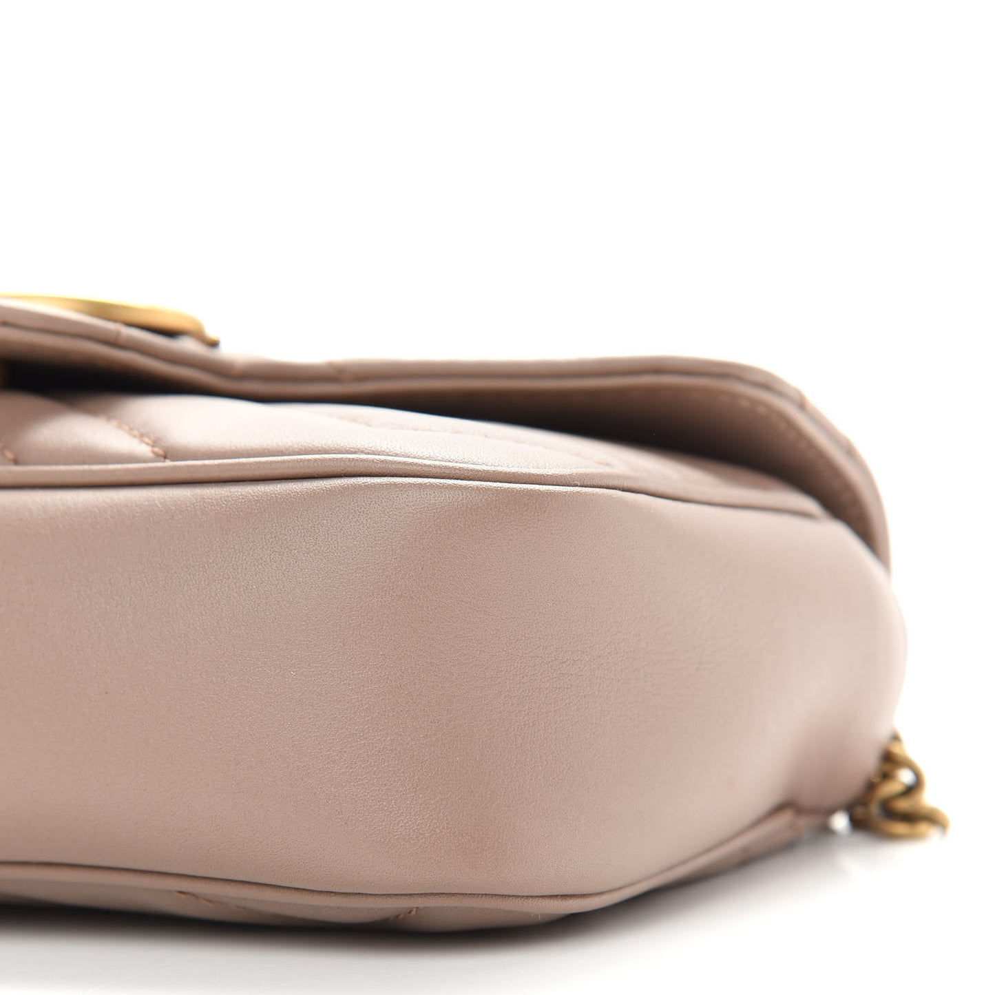 Calfskin Matelasse Super Mini GG Marmont Shoulder Bag Porcelain Rose