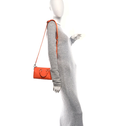 Louis Vuitton Grained Calfskin Aerogram Keepall XS Orange 2 of 13