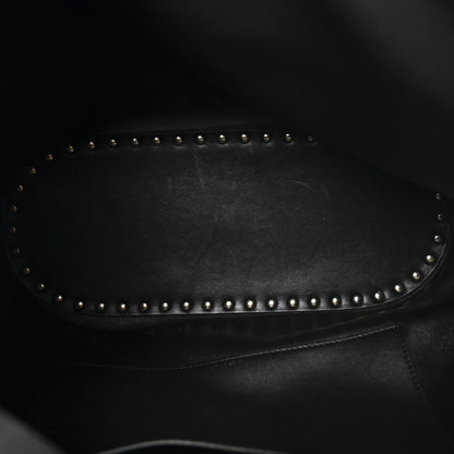 Valentino Garavani Grained Calfskin Small Rockstud Tote Black 5 of 10