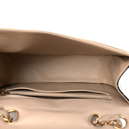 Chanel Lambskin Patent Chocolate Bar Flap Beige Black 4 of 15
