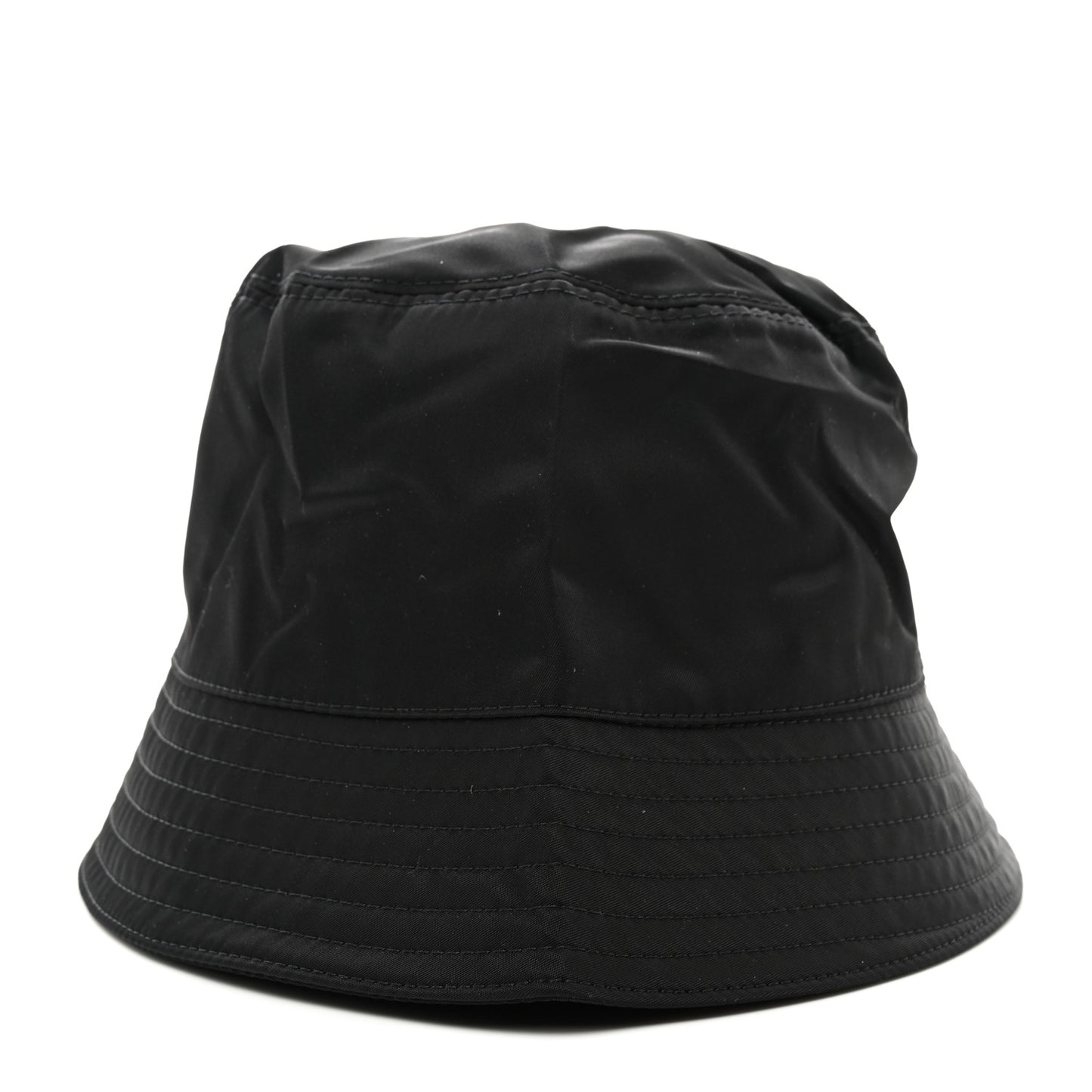 Re-Nylon Metal Triangle Logo Mens Bucket Hat XXL Black