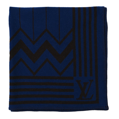 Louis Vuitton Wool Cashmere Karakoram Blanket Blue 1 of 5