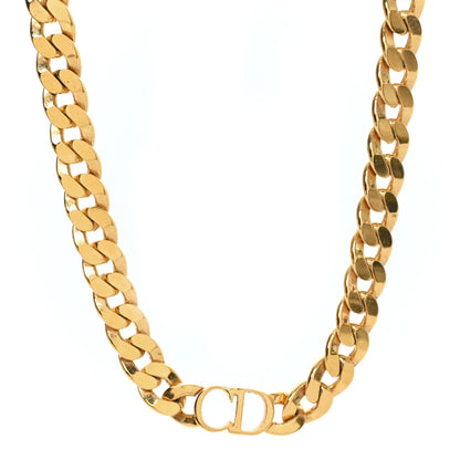 Christian Dior Metal Danseuse Etoile Chain Choker Necklace Gold 1 of 4