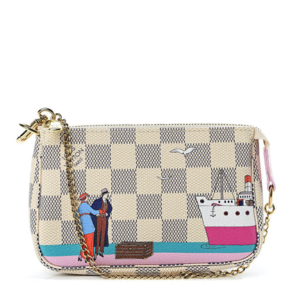 Louis Vuitton Damier Azur 2016 Christmas Animation Mini Pochette Accessories 1 of 7