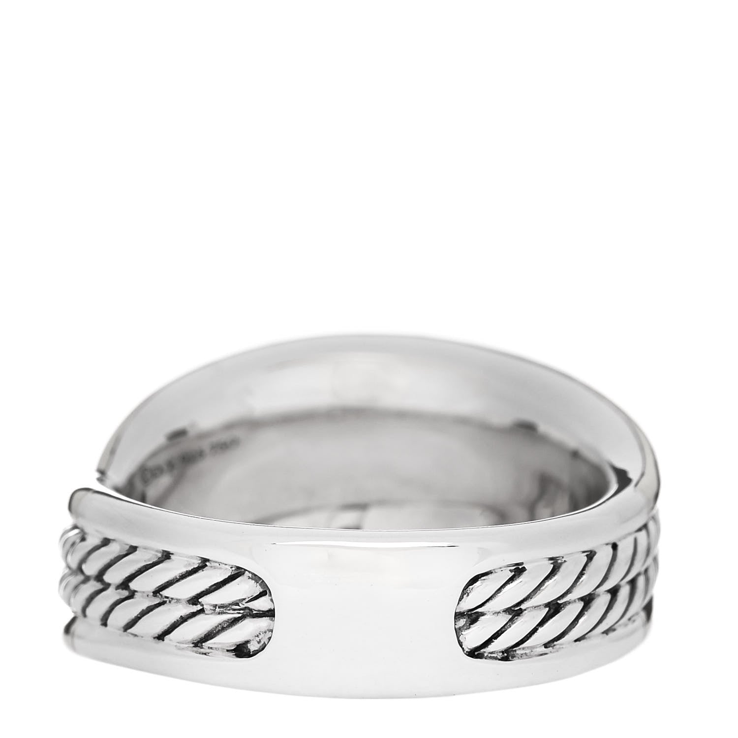 David Yurman Sterling Silver 18K Yellow Gold 13mm Origami Ring 57 8 3 of 5