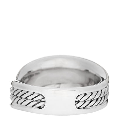 David Yurman Sterling Silver 18K Yellow Gold 13mm Origami Ring 57 8 3 of 5