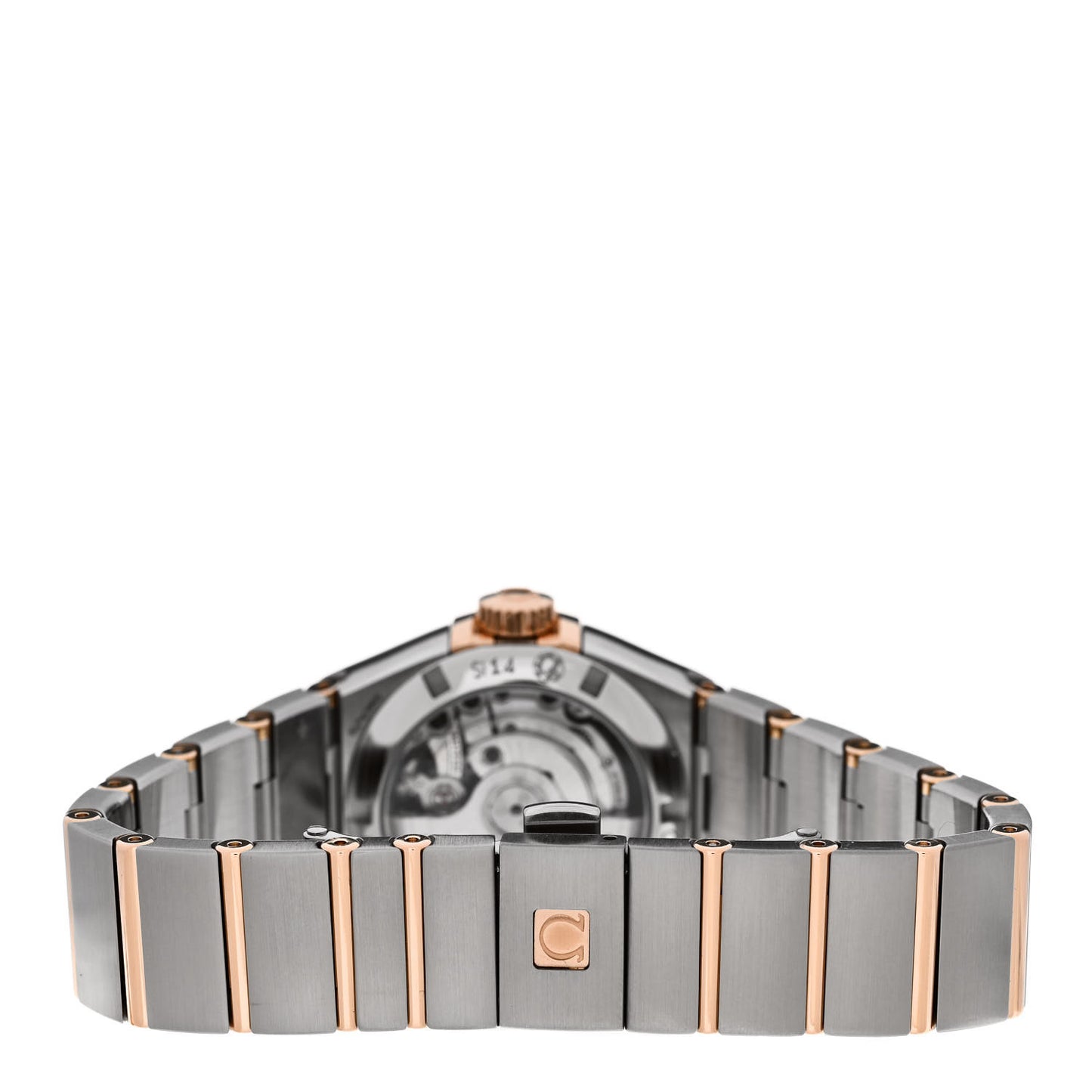 Stainless Steel 18K Red Gold Diamond Mother of Pearl 27mm Constellation Automatic Watch 123.20.27.20.55.001