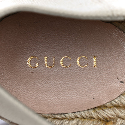Gucci Canvas Logo Lace-Up Platform Espadrilles 40 Greggio Grege 12 of 13