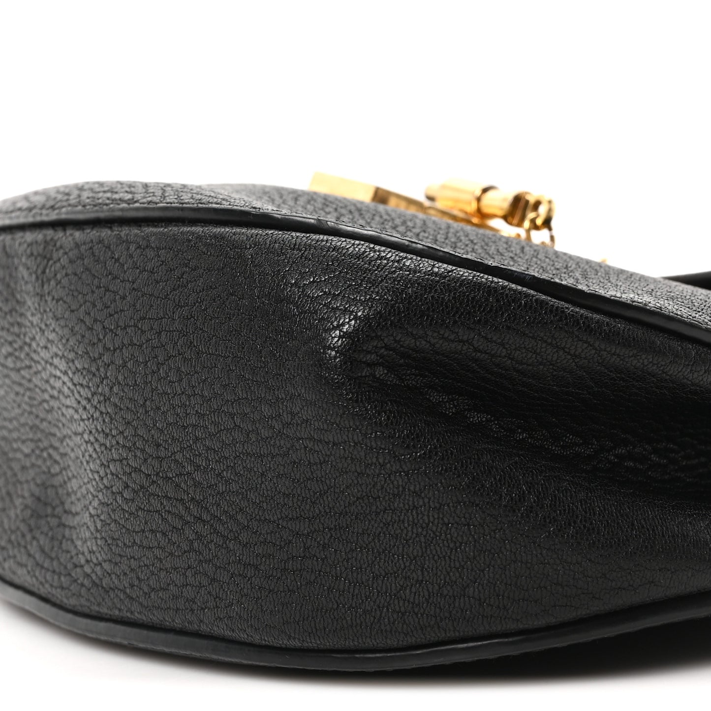 Grained Lambskin Drew Shoulder Bag Black