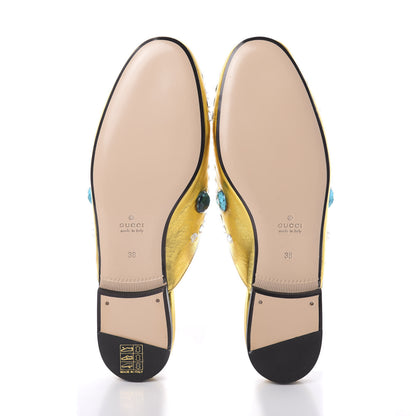 Gucci Metallic Nappa Crystal Womens Princetown Slippers 38 Gold 7 of 7