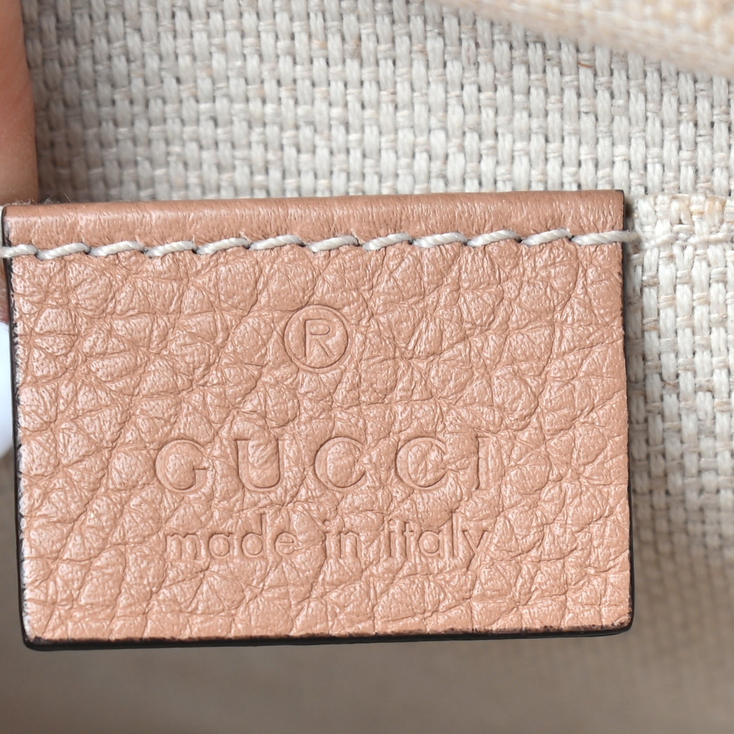 Pebbled Calfskin Small Soho Disco Bag Rose Beige