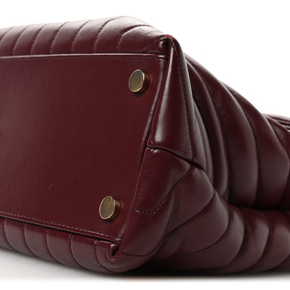 Saint Laurent Calfskin Y Quilted Monogram Large Loulou Chain Satchel Rouge Legion 10 of 10