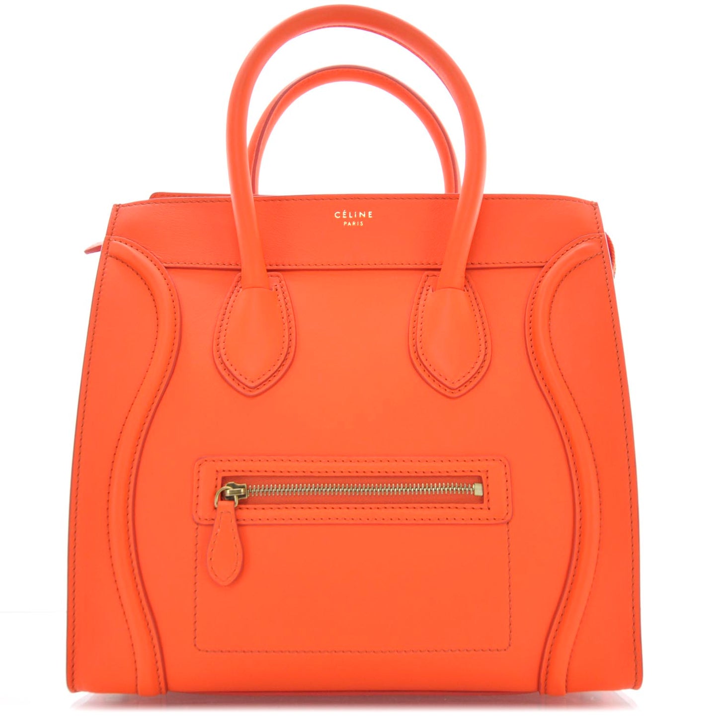 Smooth Calfskin Mini Luggage Bright Orange